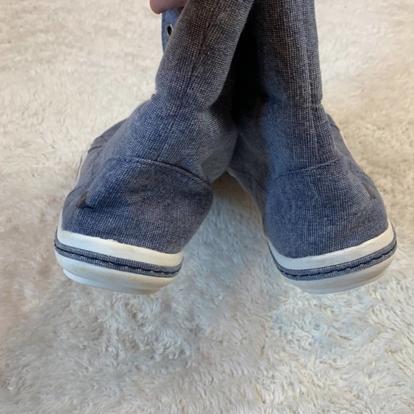 Rocket Dog Denim High Top fold over high low canvas denim sneakers, 10 - Picture 7 of 7
